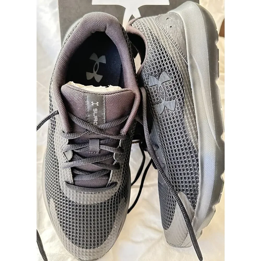 Under Armour Mens UA Surge 3 Running Shoes Cross Training Blackout Sz 10.5 New